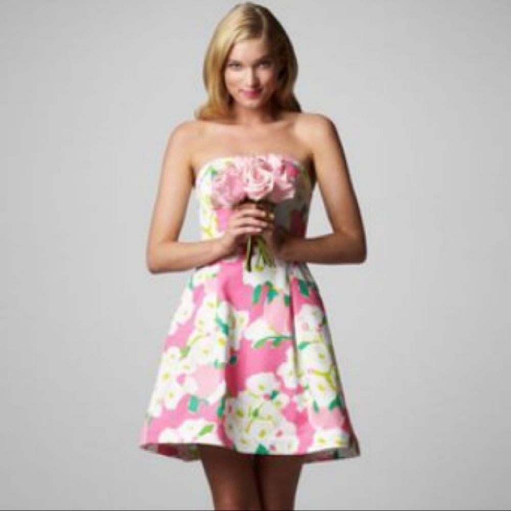 《 Lilly Pulitzer 》Strapless Blossom Dress - Picture 2 of 5